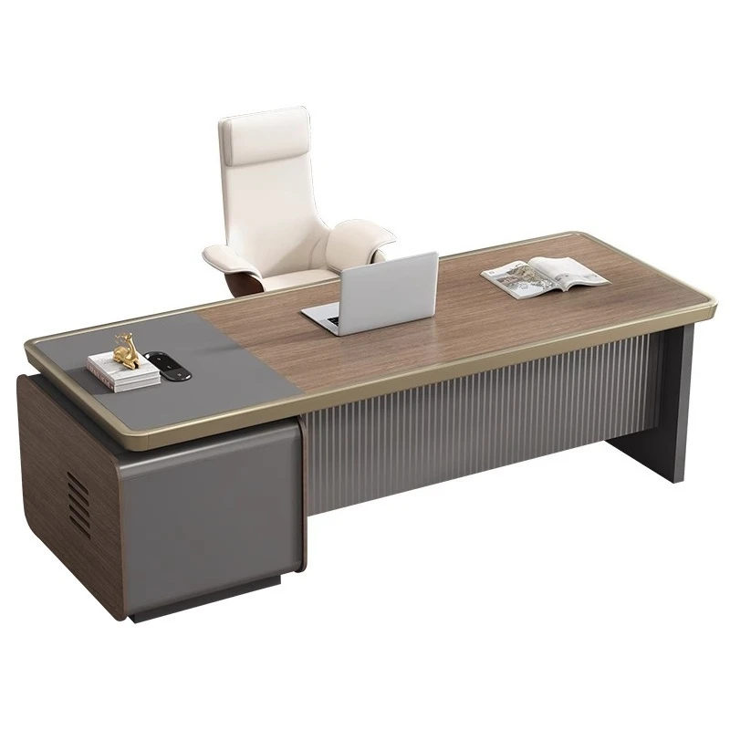 

Набор столов для руководителя в стиле лёгкой роскоши, простой и современный, для президента, менеджера, начальника.