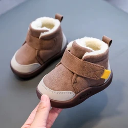 Scarpe invernali per bambini Ragazzi Ragazze Calde stivali da neve per bambini in peluche 0-5 anni Scarpe da ginnastica antiscivolo per bambini alla moda