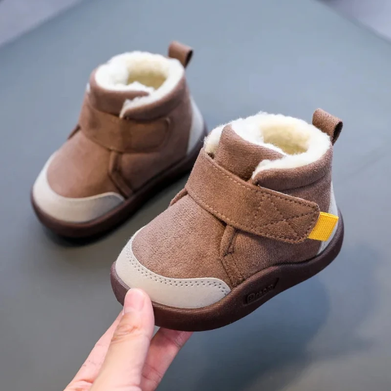 Winter Baby Shoes Boys Girls Warm Plush Toddler Snow Boots 0-5 Years Kids Fashion Anti-slip Sneakers Children Shoes