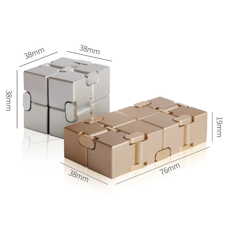 금속 인피니티 큐브 전체 알루미늄 합금 멋진 가제트 스트레스 불안 완화를위한 EDC 핸드 성인을위한 ADHD 감각 선물 어린이