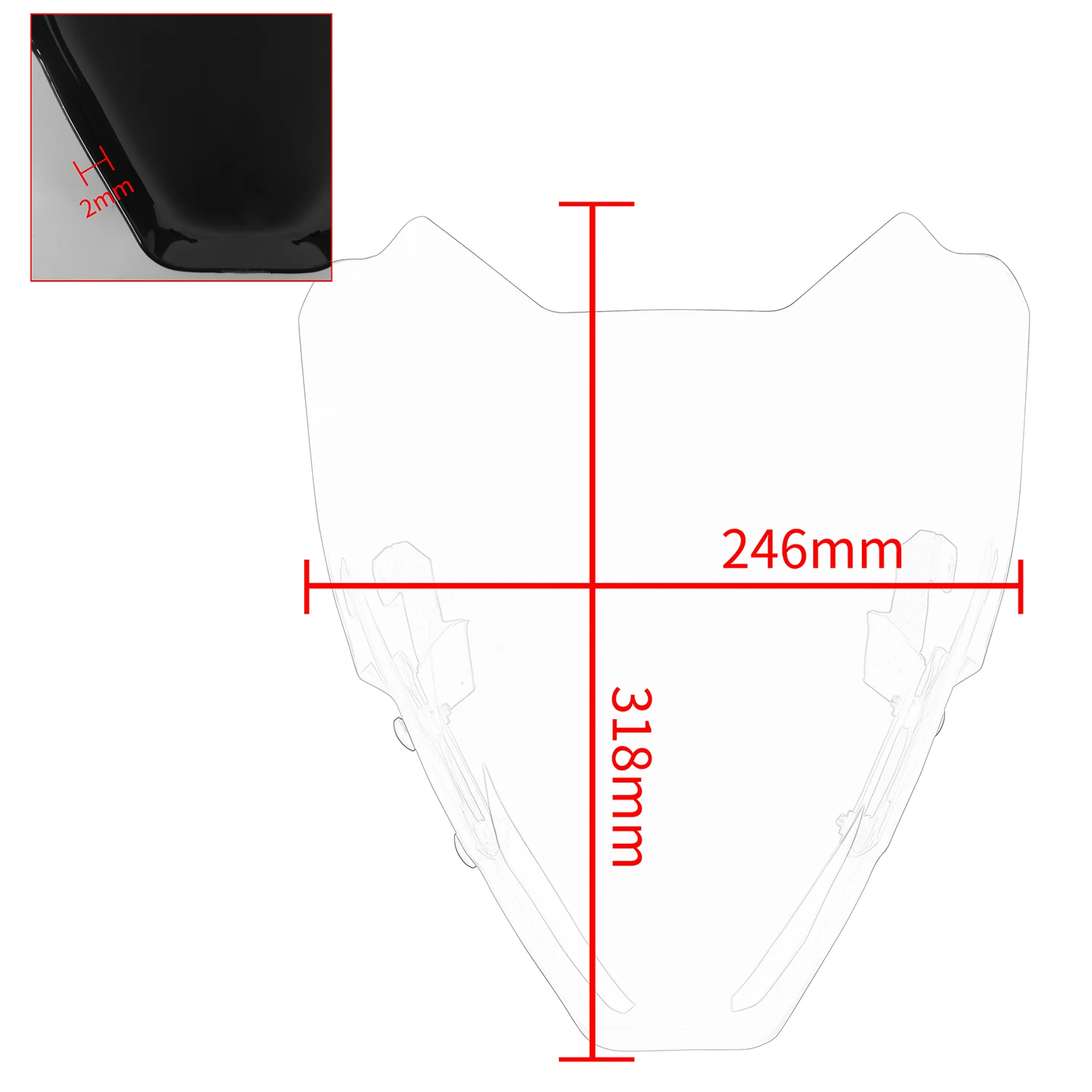 Motorcycle Windshield Wind Deflector Windscreen With Bracket Visor Streetfighter For Ducati  V4 S V4S 2020 2021 2022 2023 2024
