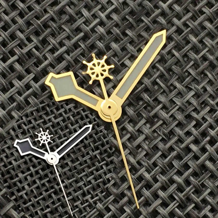 ساعة يد ذهبية بحافة سوداء ، جزء Mod ، تناسب NH35 ، NH36 ، 7s35 ، 4r35 ،