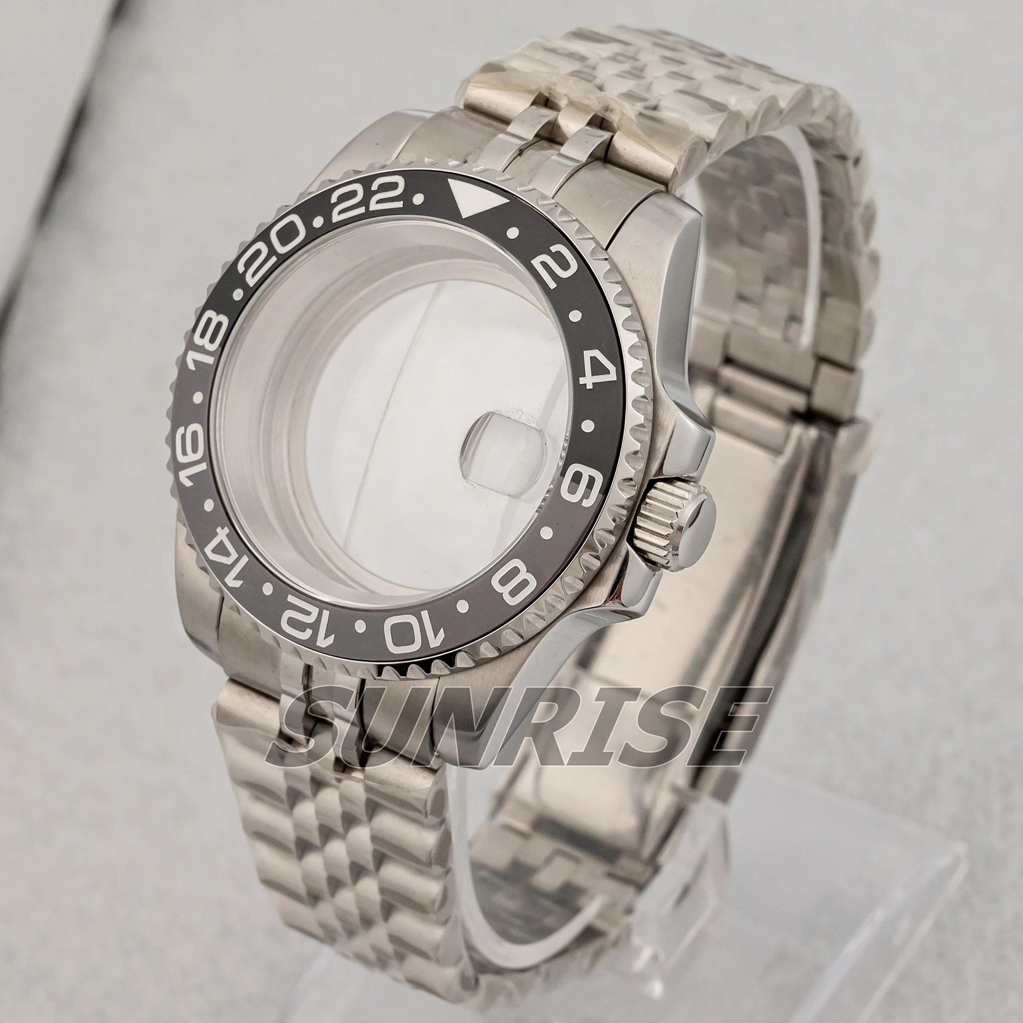 NH35 Case Jubilee Bracelet Stainless Sapphire Glass for NH34 NH35 NH36 movement 28.5mm dial MOD Submariner GMT Yacht Watch Case