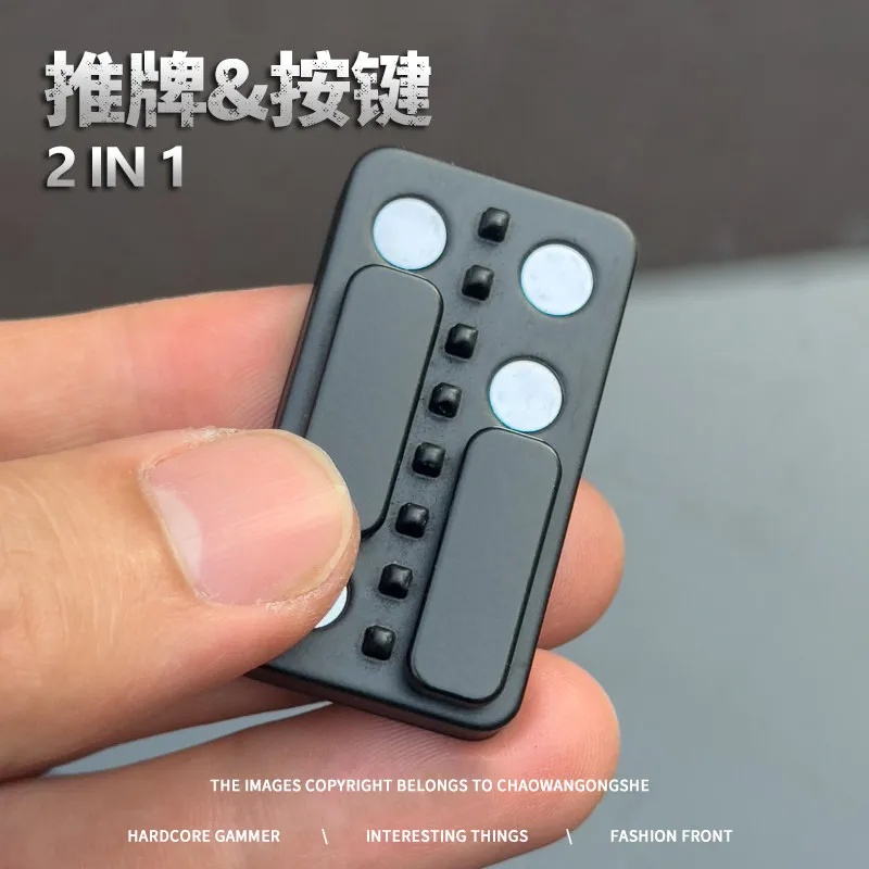 Magnetic Piano Keys EDC Fidget Stress Relief Toy Push Seesaw Metal Square Slider Relaxation Click Coin Desk Anxiety  For Adult
