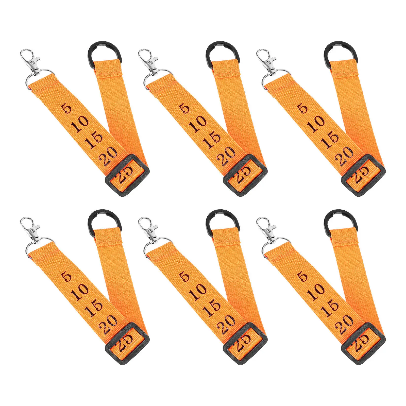 

6pcs Referee Chain Clip Heavy Duty Nylon Adjustable Yard Line Marker Football Officiating Gear Sports Official Accessories Down