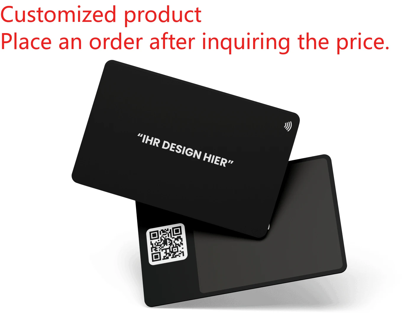 Prodotto personalizzato Incisione laser Adssozzo personalizzato personalizzato Chip Ntag216 Oro Nero Contatto Rfid Blank Nfc Metal Business