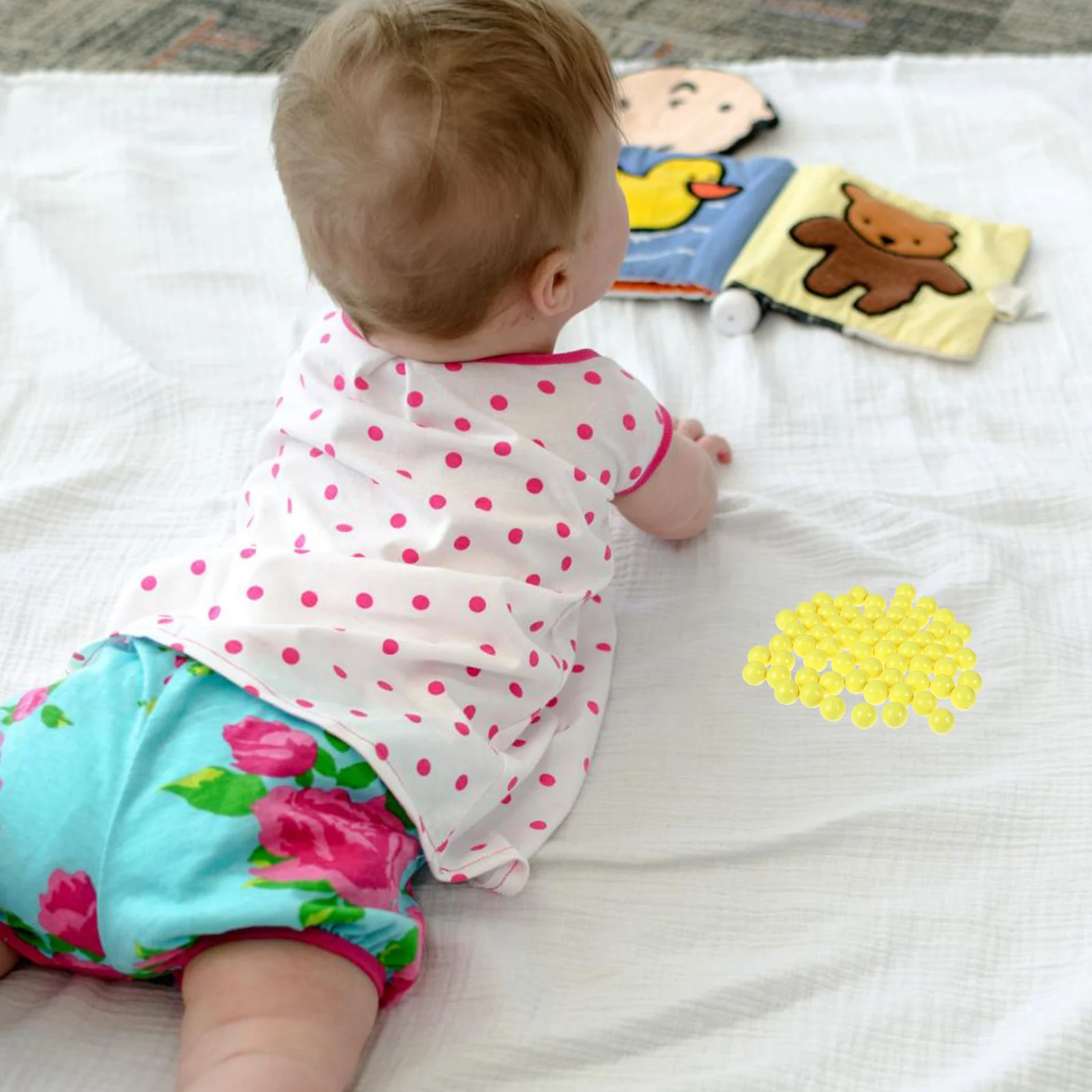 100Pcs Colored Plastic Balls Large Size Smooth Grasp Counting Balls for Math Development Learning Aids Probability Learning Ball