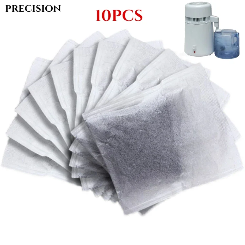 10 أكياس مختبر الأسنان كيس الكربون المنشط لآلة تقطير المياه كيس مرشح المنشط تناسب جميع عيادة تقطير المياه