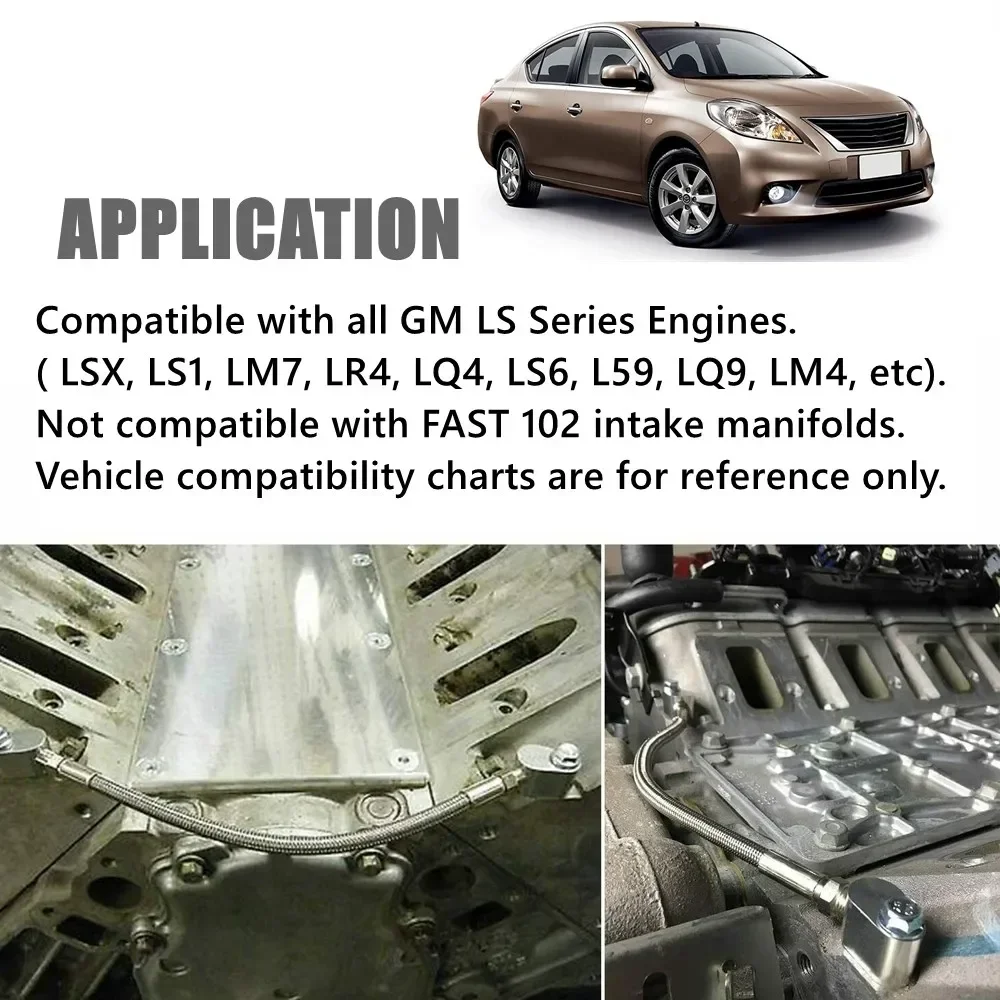 High Quality Aluminum LS Cylinder Head Coolant Steam Port Throttle Body Bypass Hose Kit for LS1 LSX LM7 LR4 LQ4 LS6 L59 TB-1017