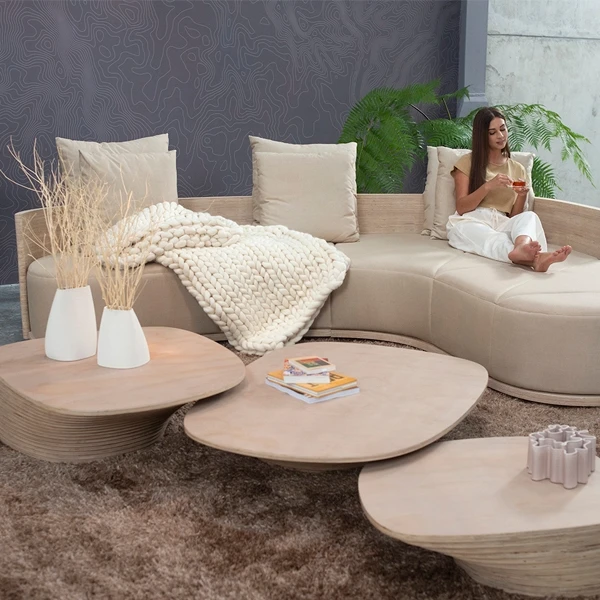 ！@Premium Wood Coffee Table Minimalist Lifestyle Setting Modern Lounge Aesthetic Home Furniture
