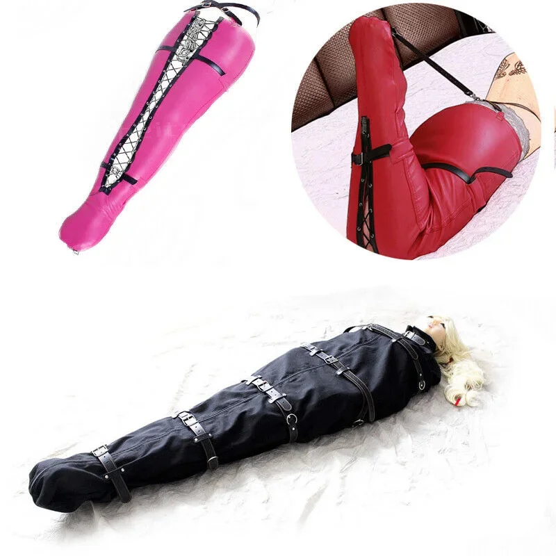 

Full Body Bondage Zip Mummy Sack Sleeping Bag Sex Toys Costume Restraint Straitjacket Costume SM Bodysuit Sex Toys for Women