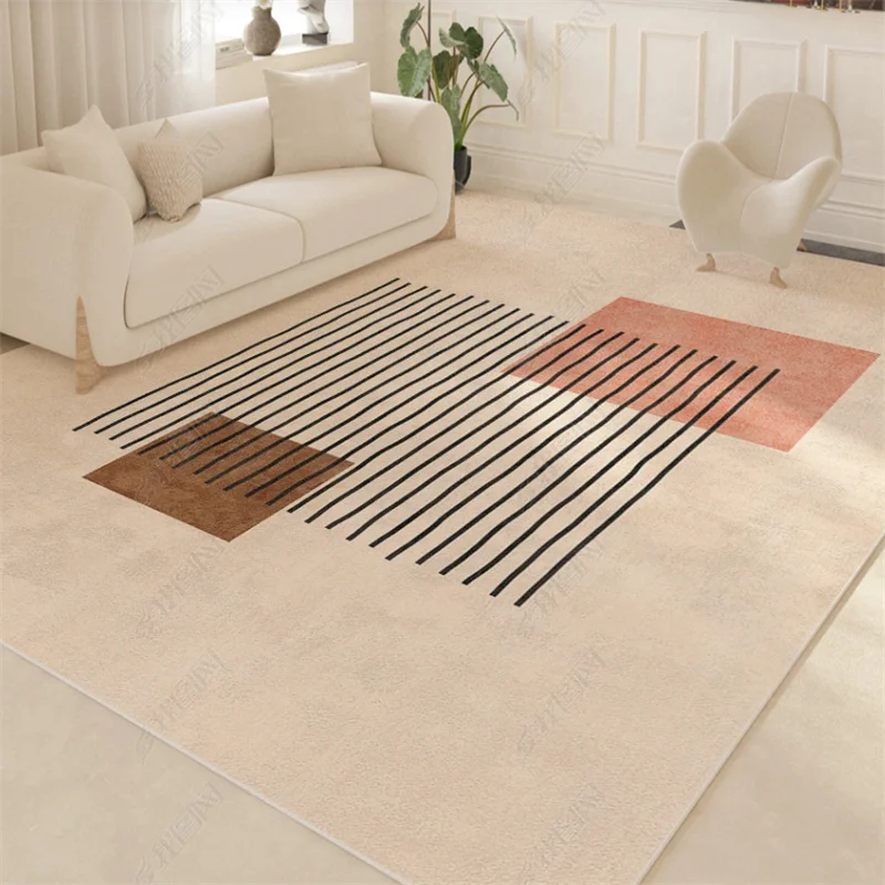 Modern Geometric Living Room Decoration Carpet, Bedroom, Bedside, Soft, Non-Slip, Leisure, Study, Cloakroom, Large Area Rug