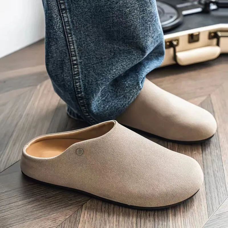 Zapatos de oficina sin cordones para hombre, de goma, antideslizantes, casuales, a la moda, con punta tipo mocasín, tipo pantuflas, para hombre y mujer