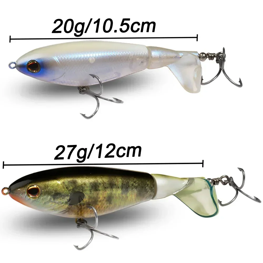 2 stücke Propeller Plopper Kit 20g 27g Harten Köder Haken Swimbait Pesca Spin Schwanz Wobbler Chopp Angler angeln Topwater Crankbait Köder – Detail 1