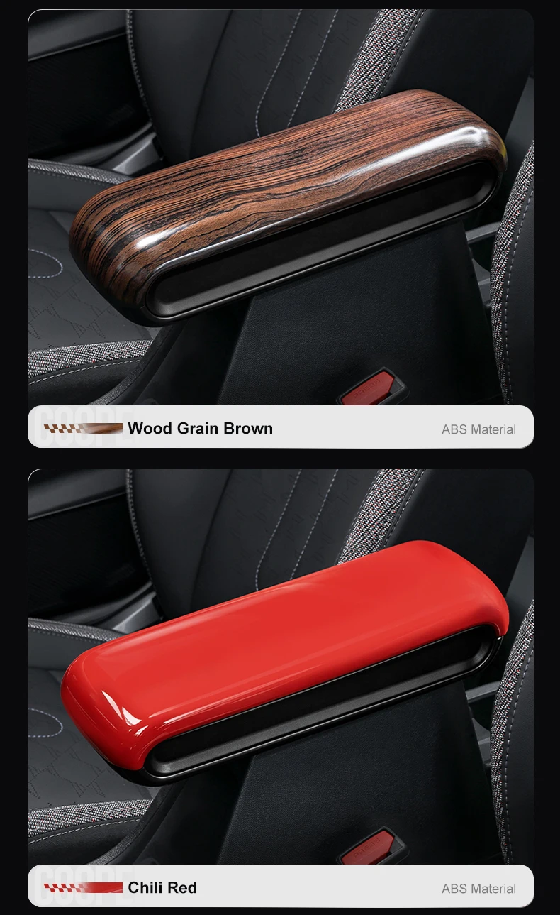 Auto-Mittelkonsolen-Organizer Armlehnenbox-Verkleidungsabdeckung für MINI COOPER S F66 F65 F67 ABS Auto-Innenzubehör – Detail 16