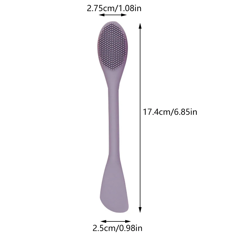 Double Head Silicone Facial Mask Brush Facial Massage Cleaning Brush DIY Mud Film Scraper Facial Care Tool SPA Beauty Salon