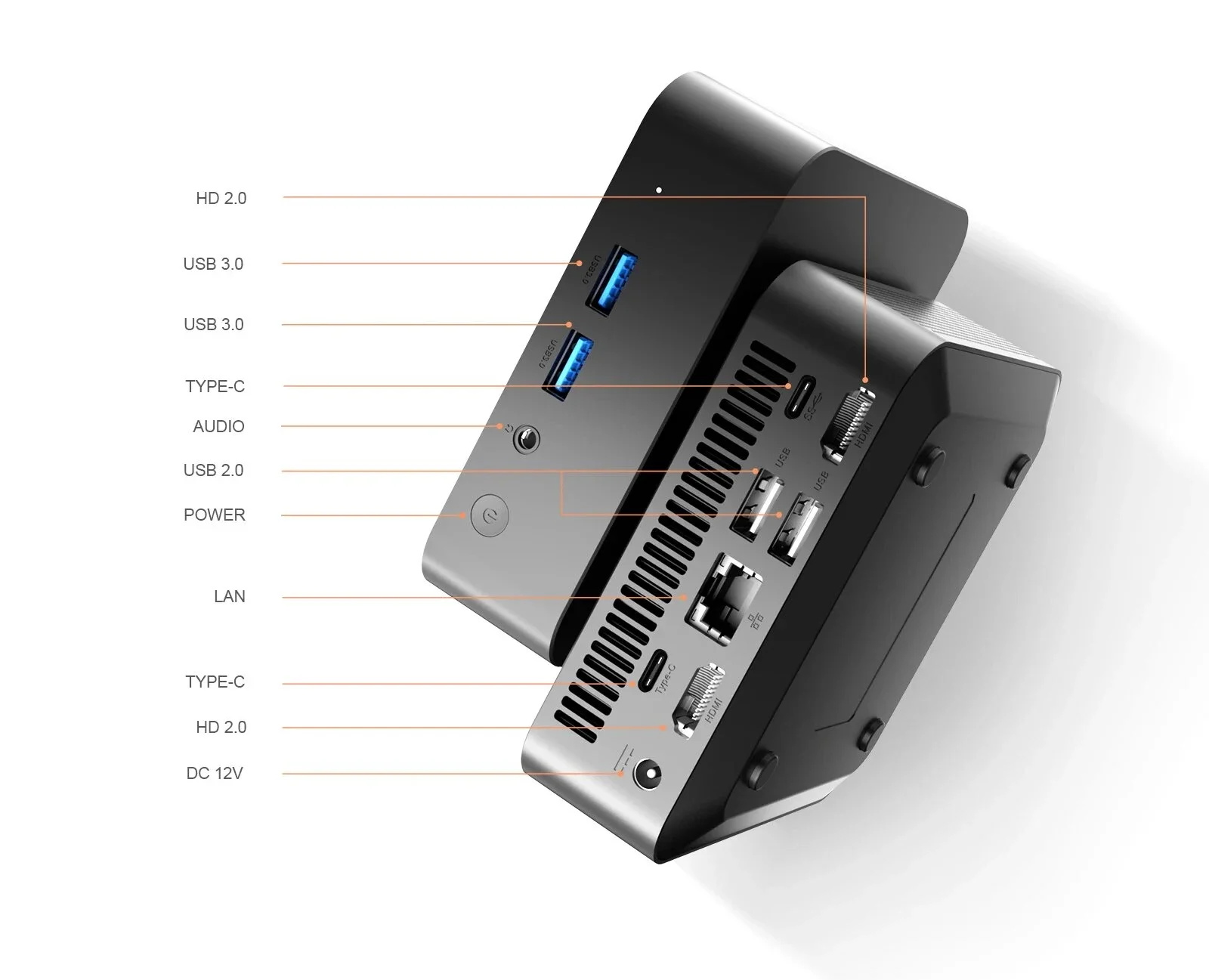 Chatreey T9 Mini PC Intel Alder Lake N100 Windows 11 Ultra Small Pocket Computer Dual SSD Full Function Type-C 4K 60Hz RGB