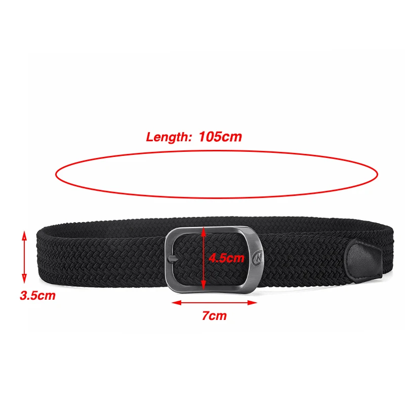 New Trend Men's Belt Casual Woven Elastic Belt Outdoor Sports Women's Belt No Need for Punching Climbing Work Belt For Men Women