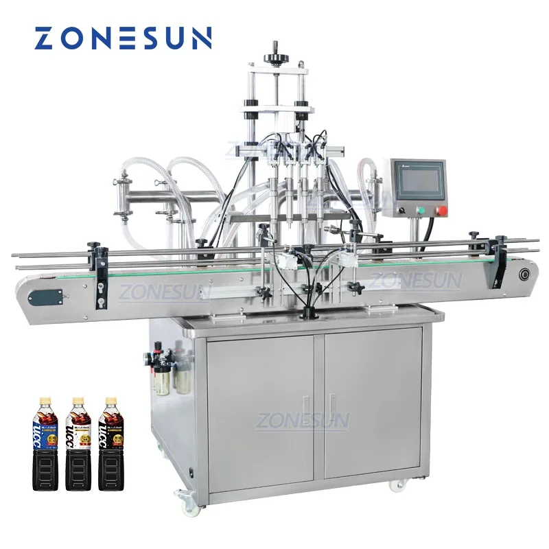 ZONESUN ZS-YT4T-4Y Custom Vertical Type Edible Oil Perfume Shampoo Bottle Filling Machine For Production Line
