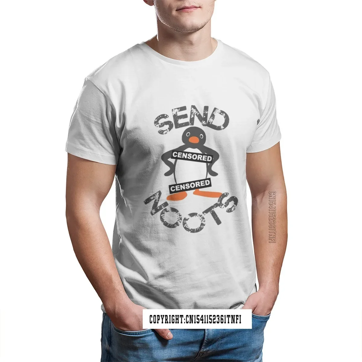 Новая летняя футболка для взрослых Send Noots Pls, 100% хлопок Noot Noot Ofertas, одежда больших размеров для мужчин, топы с короткими рукавами, футболки