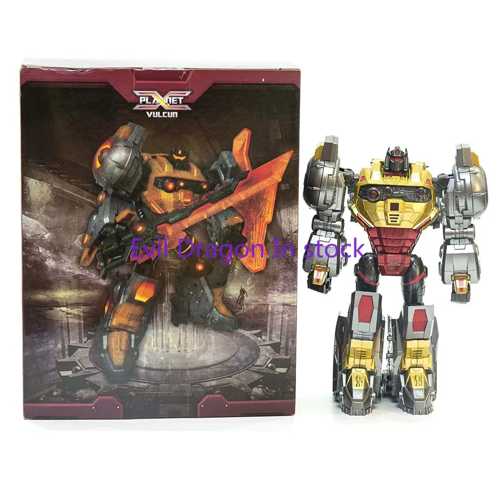 In Stock Transformation Toys Planet X PX-06C Dinosaur Robot Hephaestus Grimlock Metal Version PX 06C Grimlock Action Figure Gift