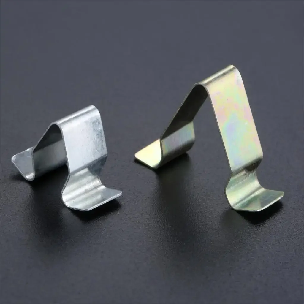 10Pcs Sliver Car Door Trim Panel Lining Clips Metal Interior Upholstery Retainer Rivet Auto Fastener Clip for Audi Seat Skoda