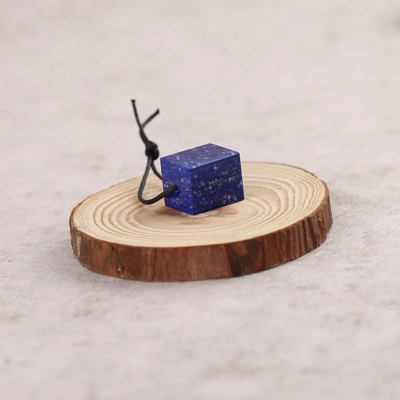 

Натуральный камень лазурит кубовидное ожерелье кулон бусина 20x15x15 мм 13,7 г - ювелирные изделия ручной работы аксессуар из драгоценных камней