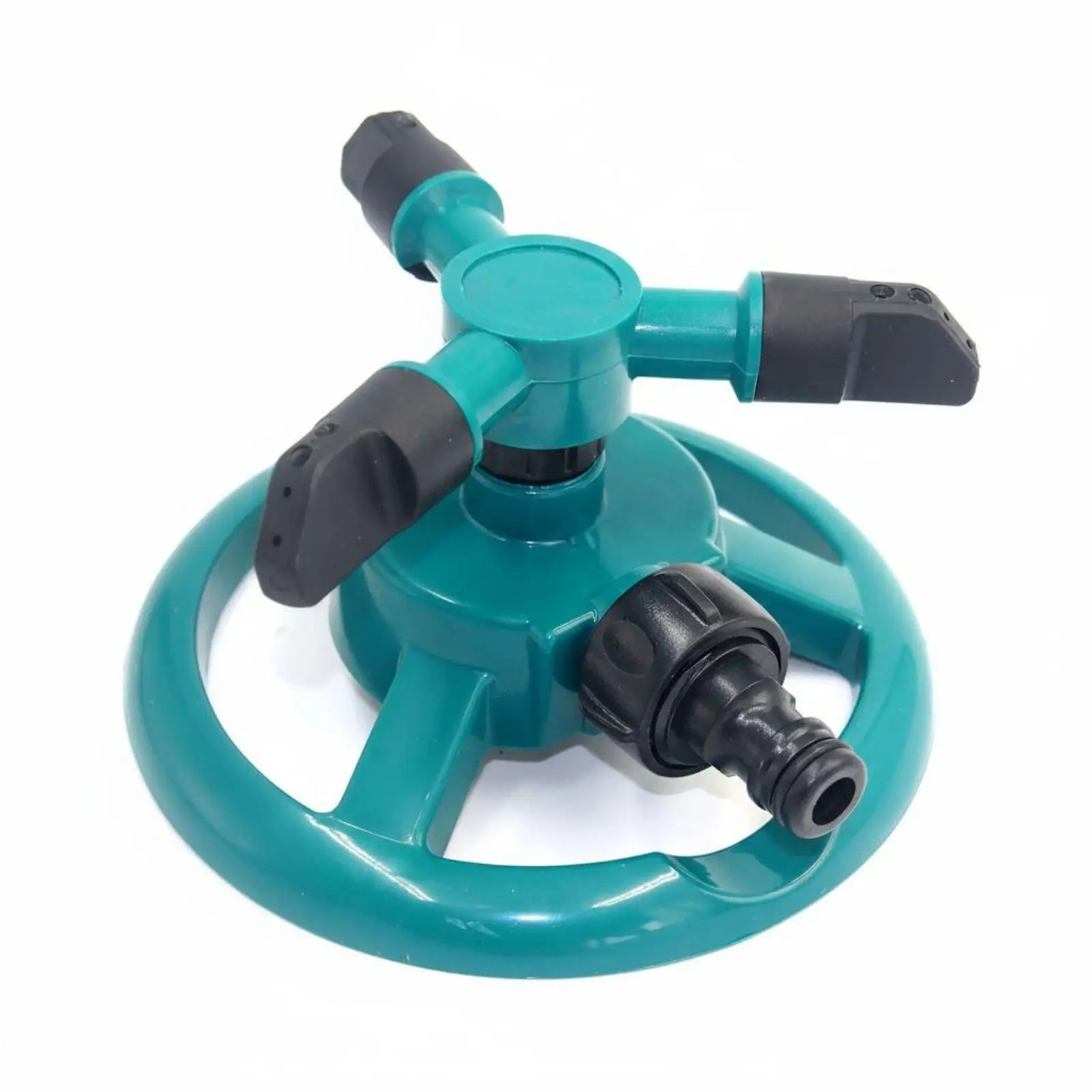 Heavy Duty Grass Water Sprinkler with Three Rotating Arms and Multiple Spray Modes for Lawn and Garden Watering