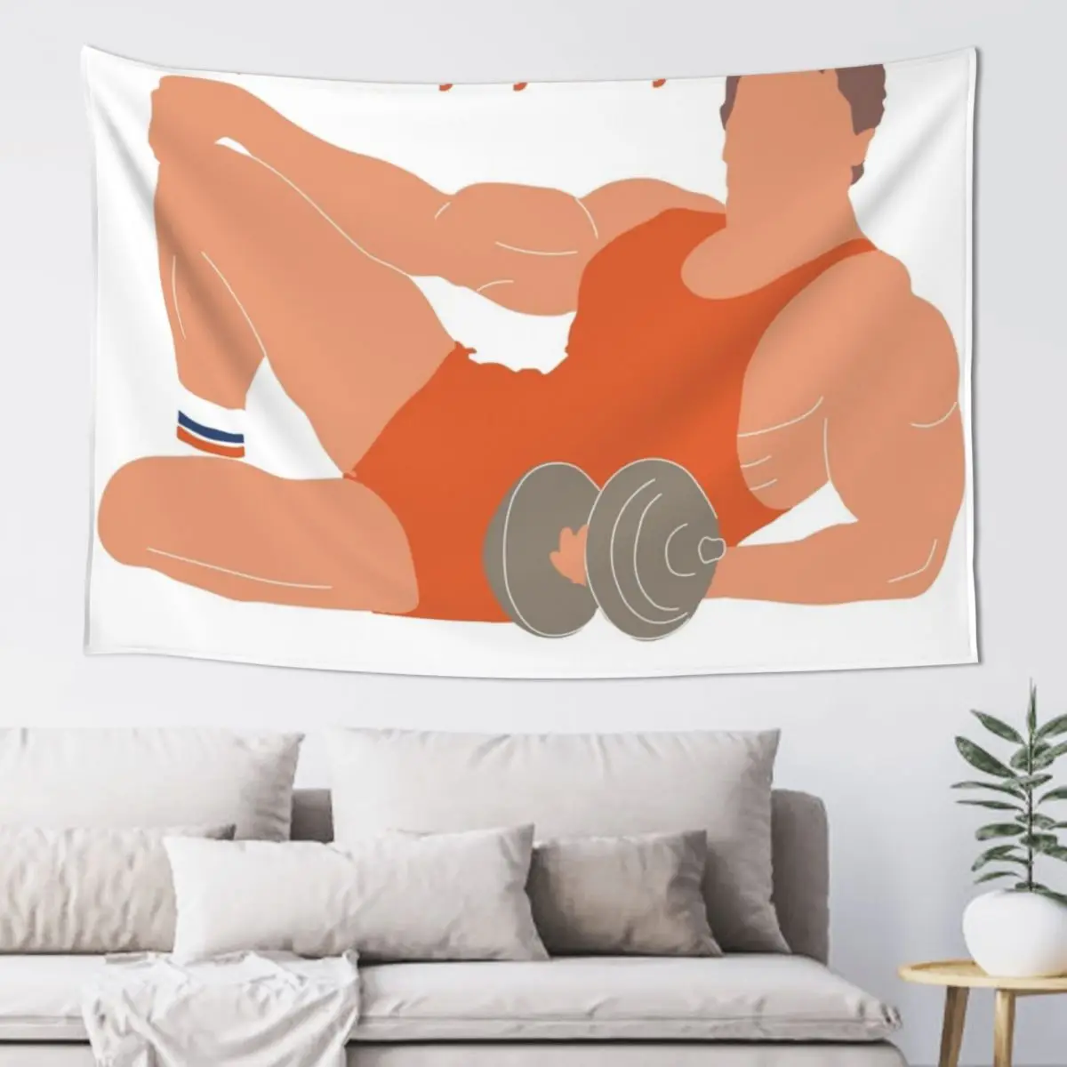 im cumming in the gym, im cumming day and night' pumping iron bodybuilding meme Tapestry Bathroom Decor Tapestry