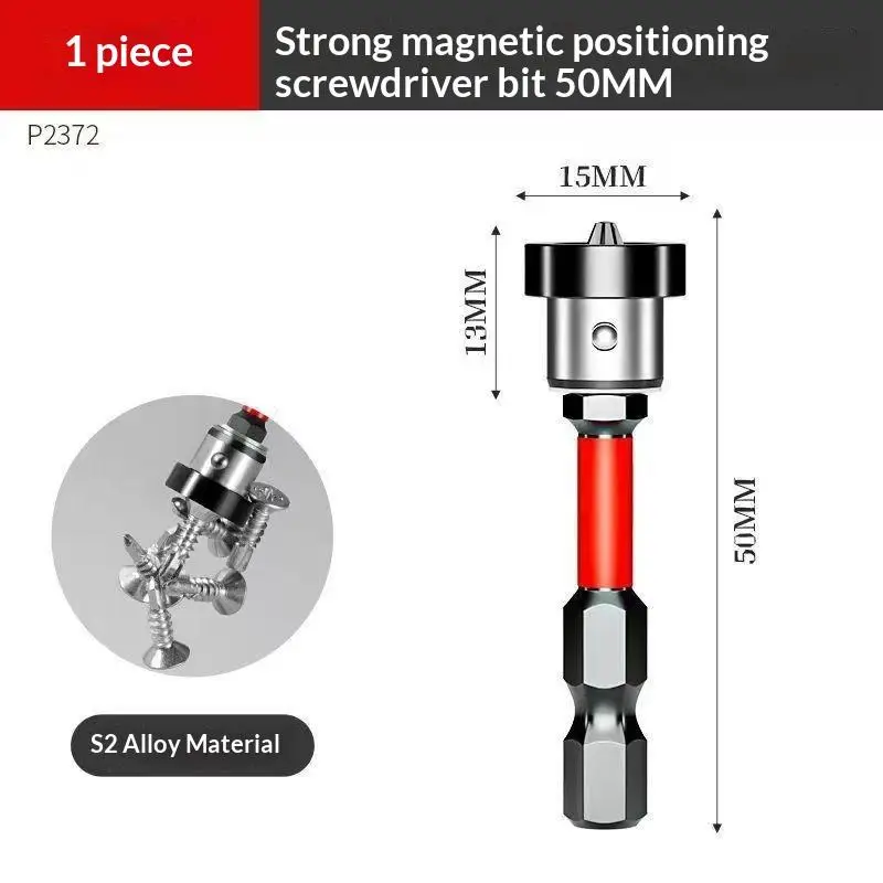 [TL]Magnetic Positioning S2 Screwdriver Bits For Drywall Plasterboard Gypsum Board Locating Bit Head Drilling Tools 1/2PCS