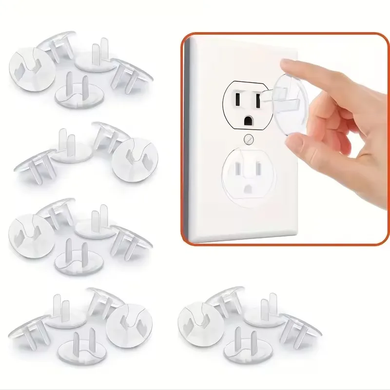 

10/20pc Electrical Safety Socket Protective Cover Baby American Standard Clear Safety Plug Outlet Protection Kid Safety Supplies