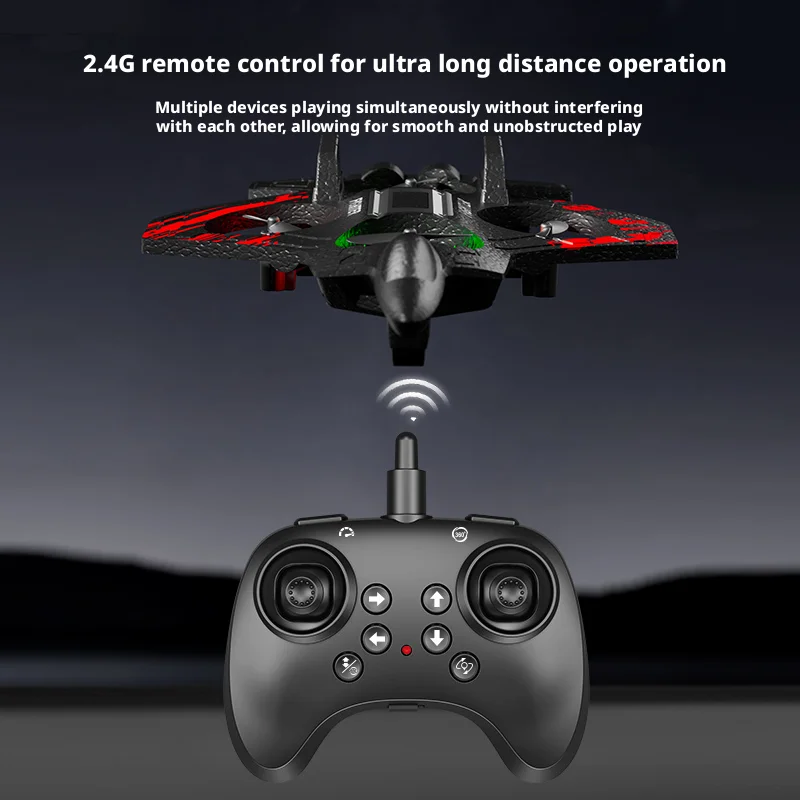 Remote-Controlled Drones, Drones With Rechargeable Batteries, Quadcopter Altitude Control, Foam Flying Toys With Altitude Hold Function, Stable Hovering, 360° Roll, Led Lights, Beginner Remote-Controlled Toys, Indoor And Outdoor Gifts.