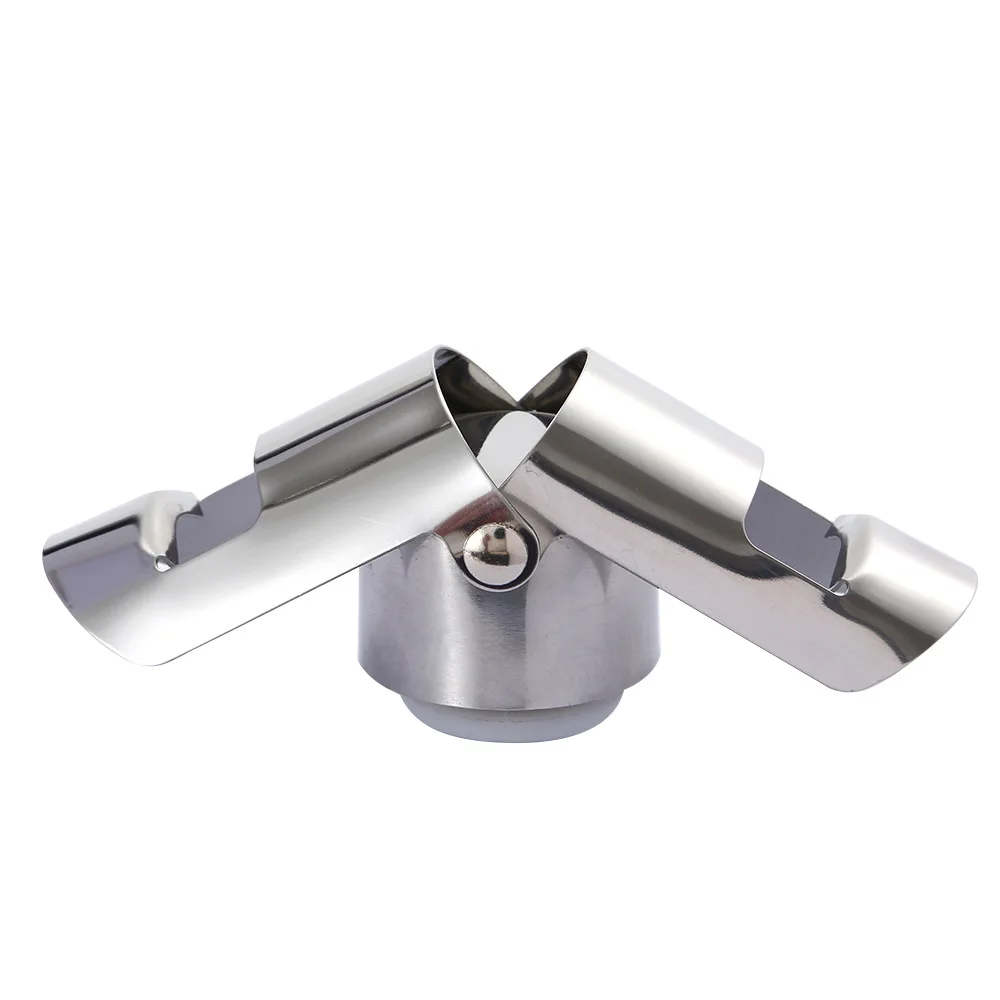 سدادة زجاجة الشمبانيا مكنسة من الفولاذ المقاوم للصدأ مختومة تألق الشمبانيا النبيذ زجاجة بيرة الفلين التوصيل أداة البار #6