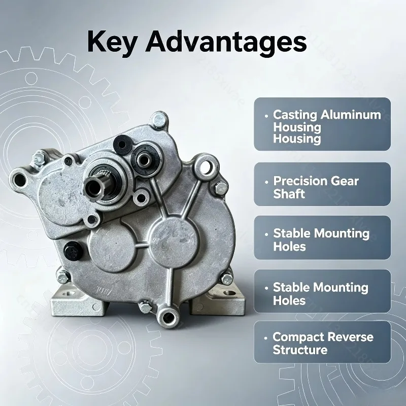 Base Mounted Reverse Gearbox, Forward Reverse Transmission for Micro Tiller, Beach Vehicle & Snow Removal Machine Gear Box