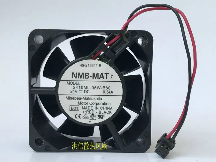 

Free shipping original NMB-MAT 6025 2410ML-05W-B80 24V 0.34A 60 * 25MM frequency converter fan