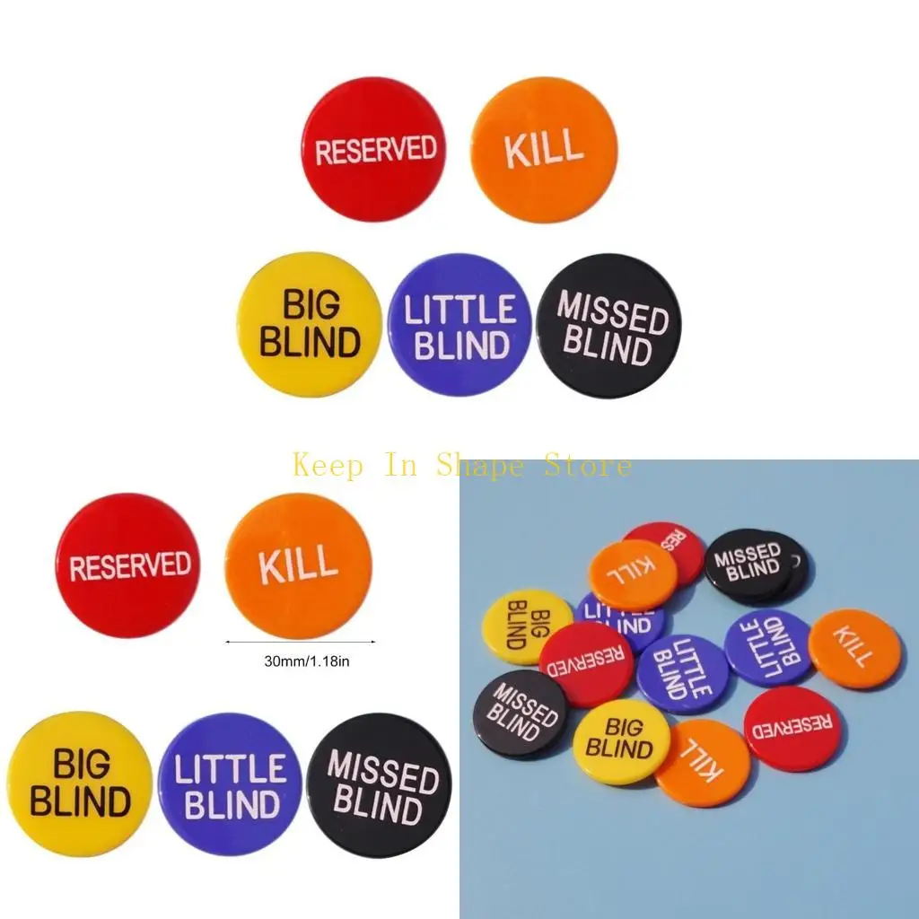 

U1JC 5pcs Dealer Button Blind Button Tourments Big Chip