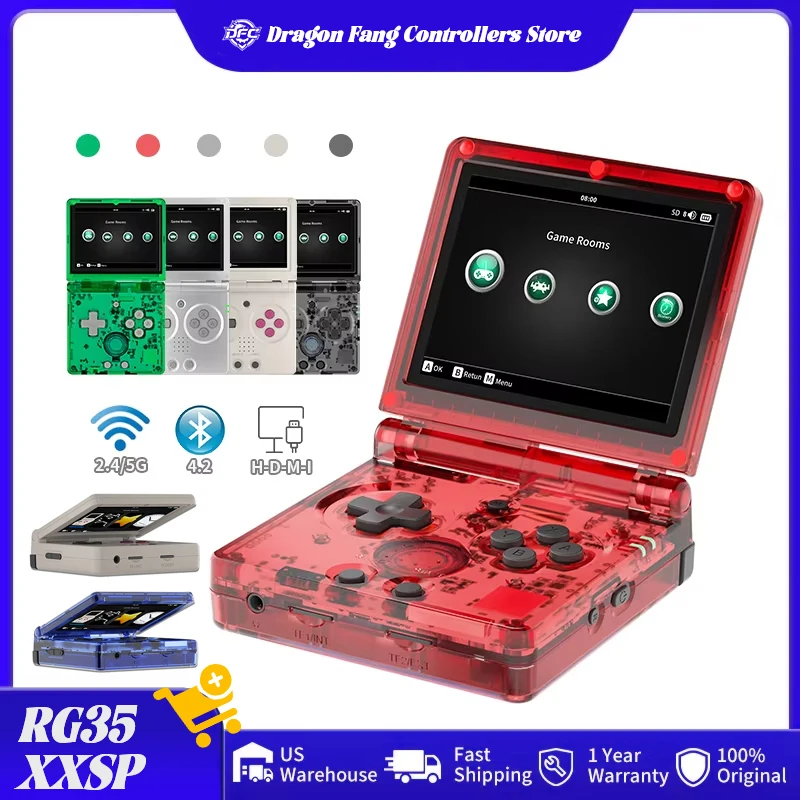

for ANBERNIC RG35XXSP Retro Video Palm Game Console 3.5-inch IPS Screen Flip Pocket Handheld Player Linux System HDMI Bluetooth