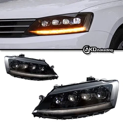 Auto Parts For VW Jetta MK6 Headlights 2011-2016 latest Styling LED Daytime Lights 4 lens Car Accesorios Modified