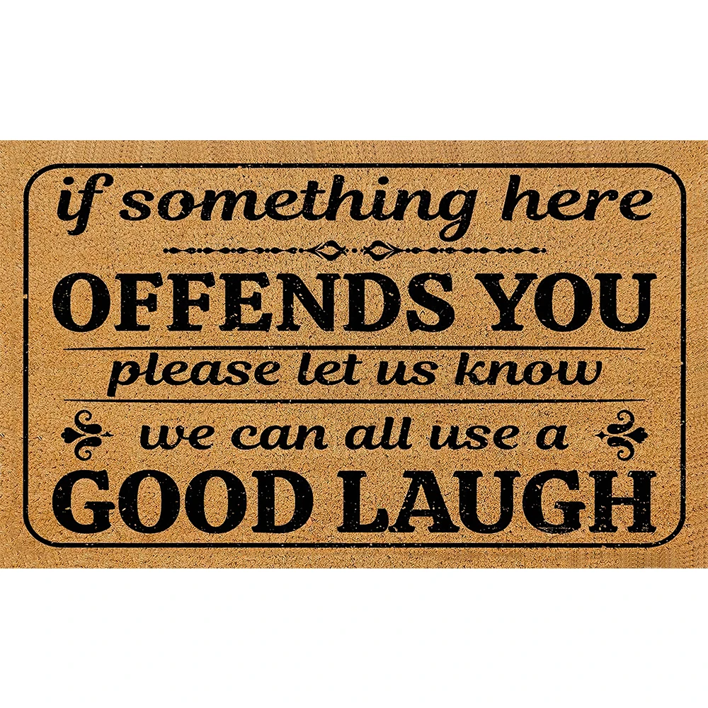 

We can all Use A Good Laught Door Mats Funny Rubber Outdoor Entrance Welcome Floor Mat Non Slip Porch Bring a Laugh to Entryway