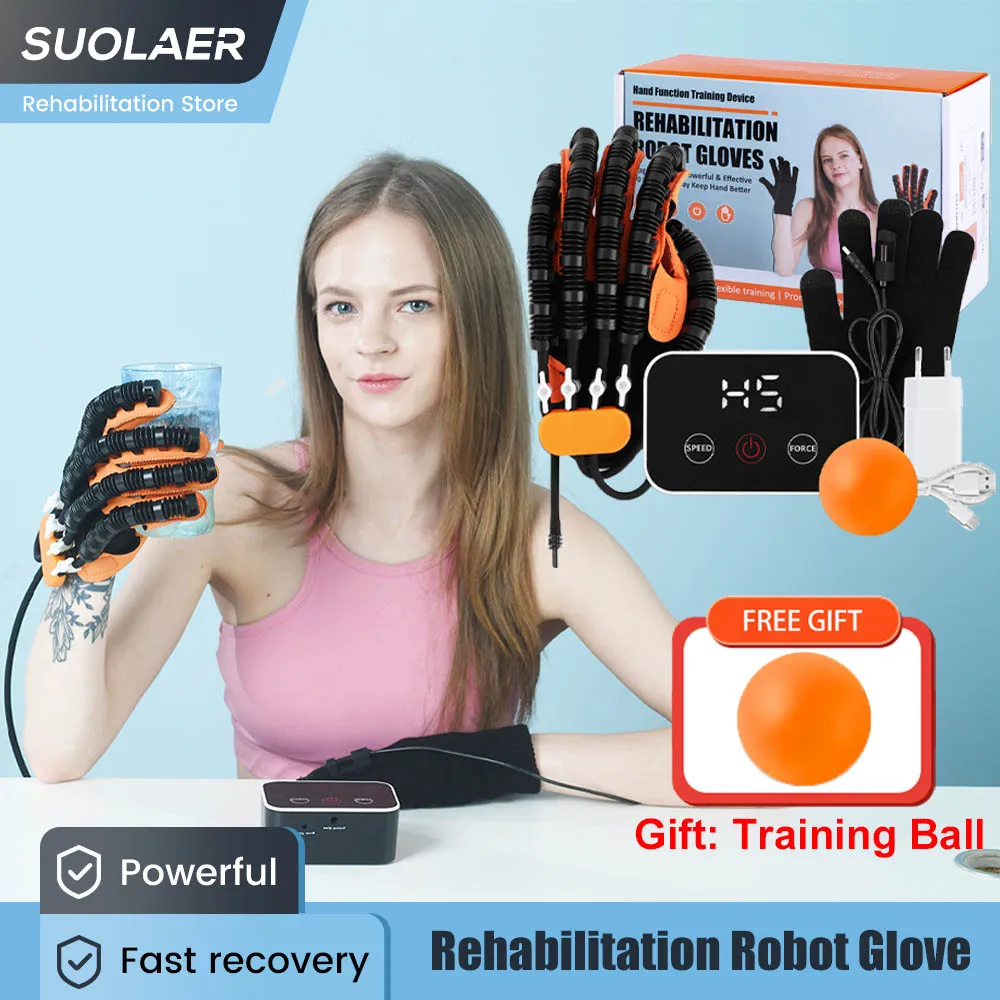 Rehabilitation Robot Glove Hand Finger Training Massage Gloves Stroke Hemiplegia Rehabilitation Hand Function Recovery Device