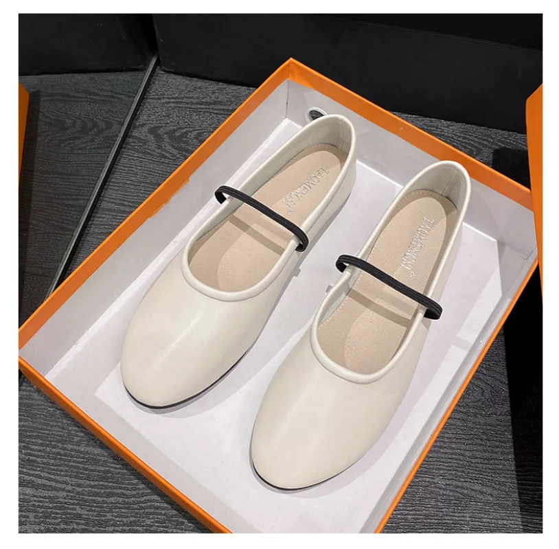 

Весна/осень 2023, новые модные балетки на плоской подошве с круглым носком и тонкими ремешками, женская обувь Мэри Джейн на плоской подошве