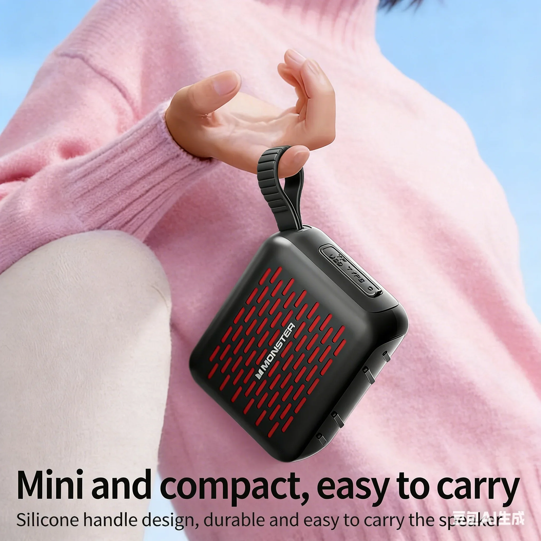 

Многофункциональная Bluetooth-колонка, BT/USB/TF/FM-радио, 8 Вт, 45 мм бас, TWS, 10 часов работы, Type-C, мини-портативная колонка для дома и улицы
