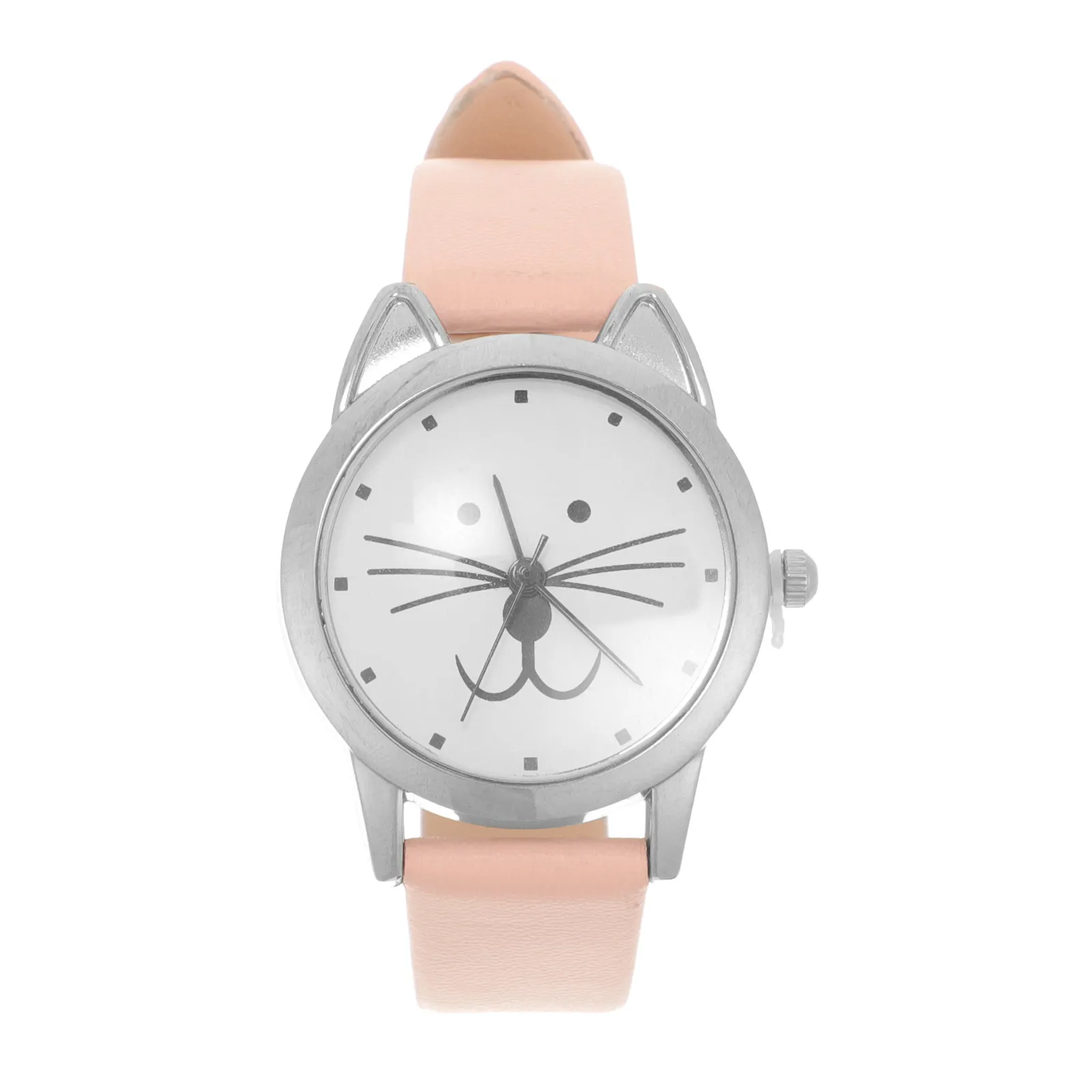 

Кварцевые часы Cat с уникальным милым дизайном, дышащим ремешком, точным отображением времени, для девочек, подростков, студентов, универсальные модные часы