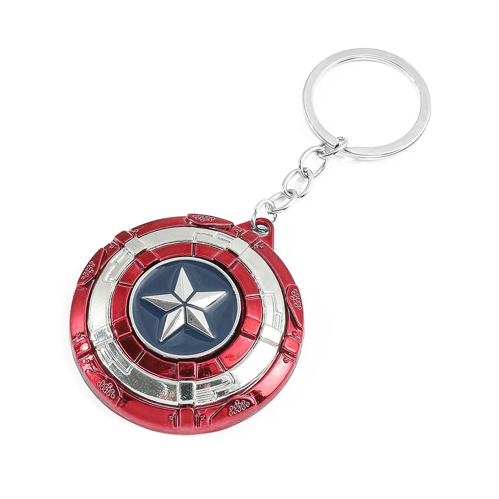 Kov erb klíčenka steve rogers štít keyrings pára punková design auto šifrovací klíč příslušenství knapsack přívěsek dar