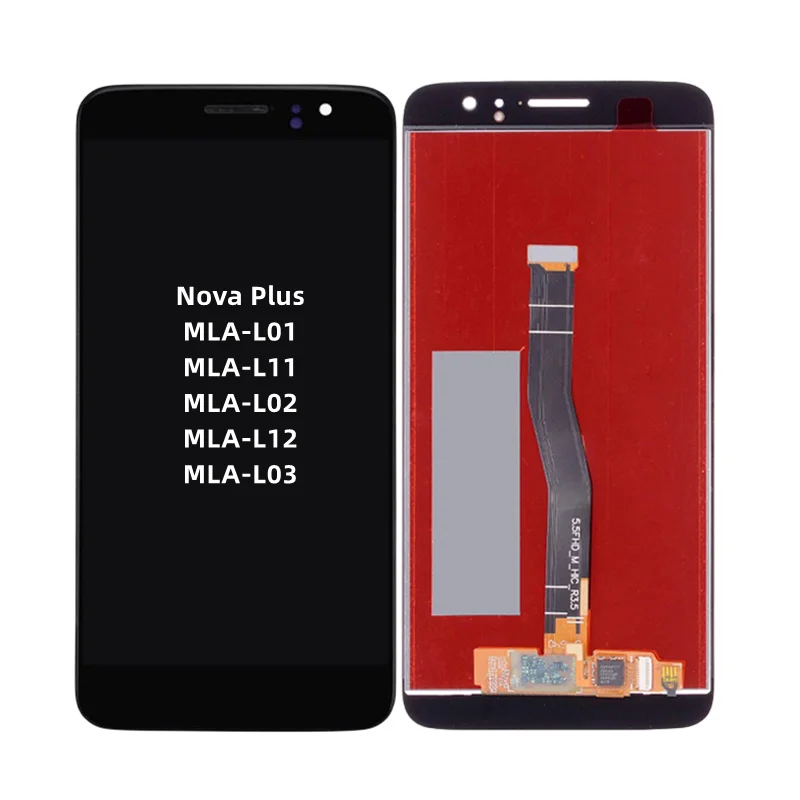 Mobile Phone Display Touch Screen Digitizer Assembly Replacement, Huawei Nova Plus, MLA-L01, L11, L02, L12, L03, LCD with Frame