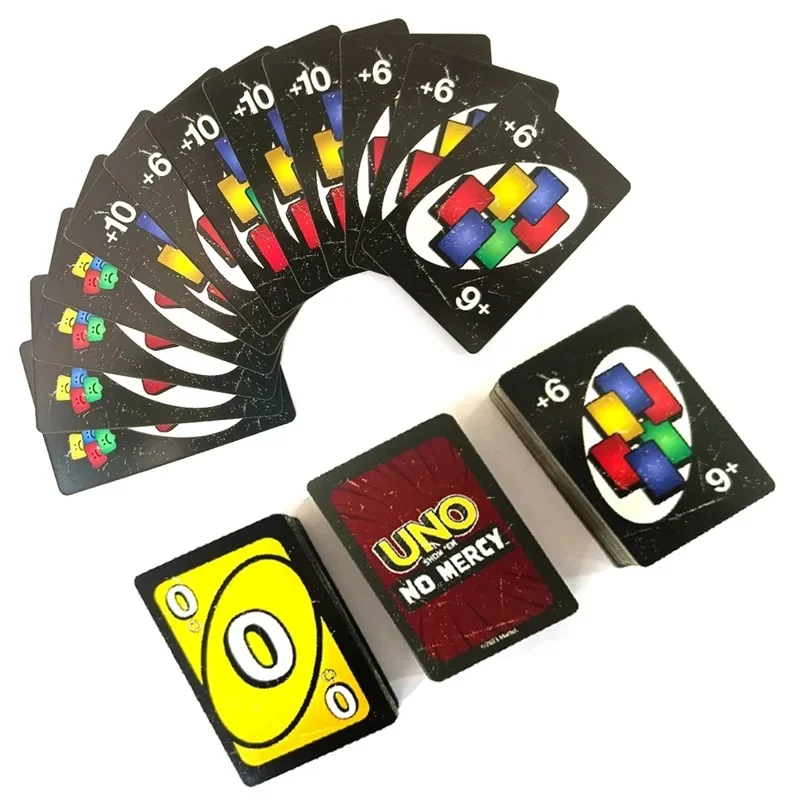 Uno No Mercy Spiel Brettspiele UNO Karten Tisch Familie Party Unterhaltung UNO Spiele Kartenspielzeug Kinder Geburtstag Weihnachten