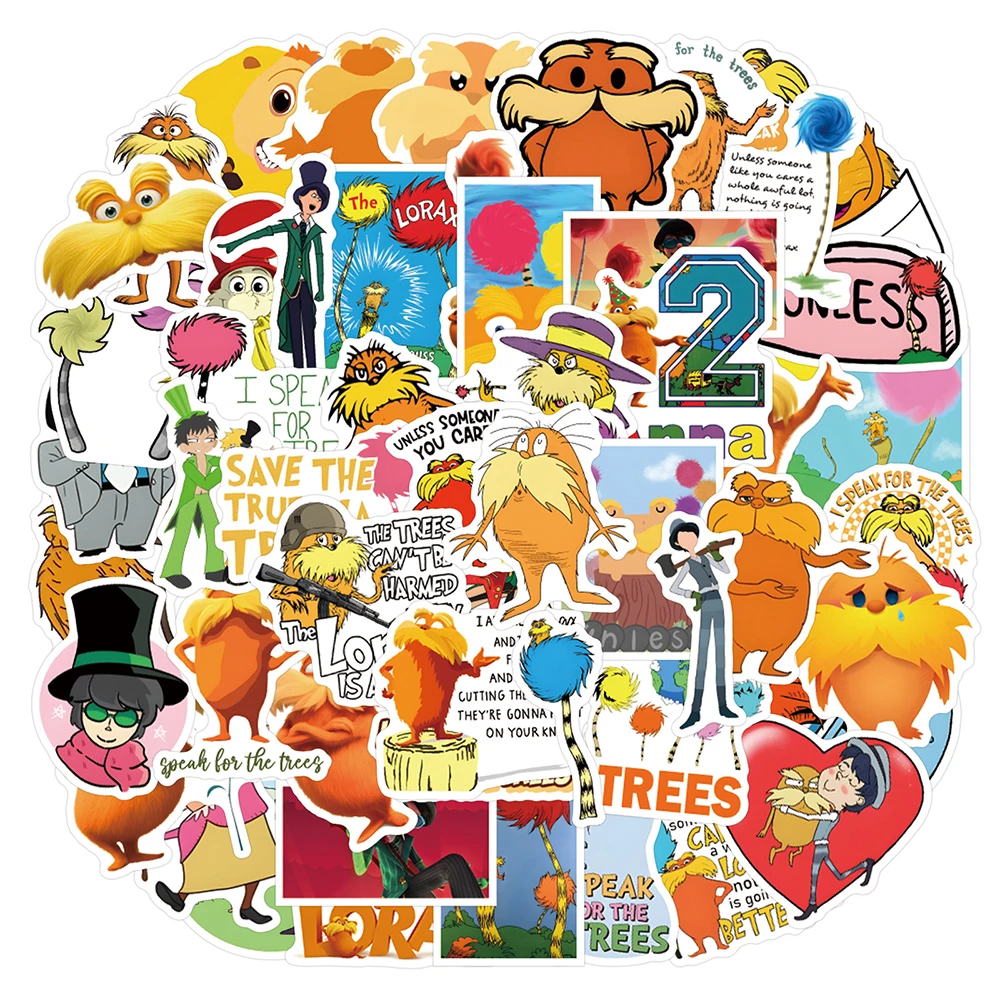 10/30/55PCS Cartoon The Lorax Creative Sticker Graffiti Decoration Refrigerator Cup Laptop Scrapbook Waterproof Decal Kids Toy