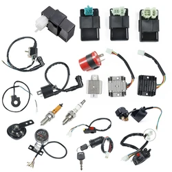 Motorcycle Parts Ignition Coil+Rectifier+CDI +Spark Plug+Relay+Electric Door Lock+Switch For ATV Quad Pit Bike Buggy Go Kart