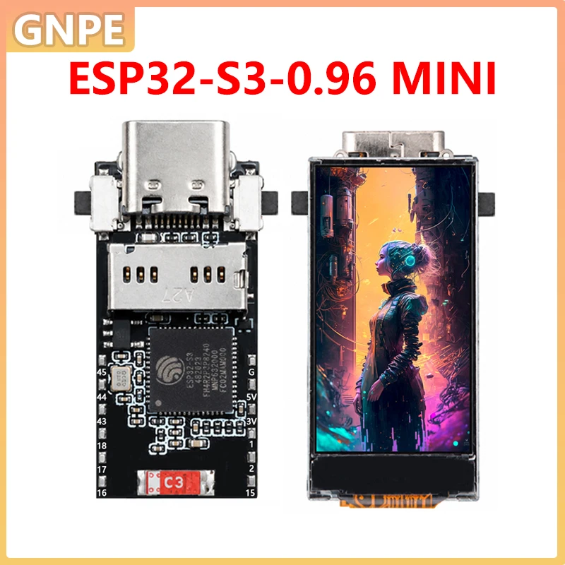 ESP32-S3 LCD Development Board 0.96 inch Display 0.96inch Screen ST7789 160x80 Mini TV SD-Port QST  LVGL For Arduino