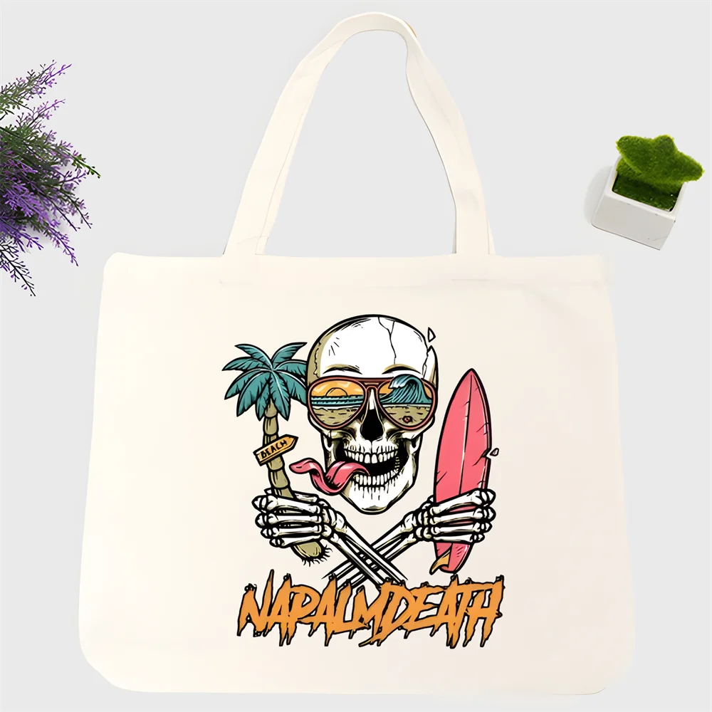 

napalm death Shopping Bag Bolsas De Tela Grocery Shopper Shopping Jute Bag Cotton Bag Jute Sacola Reciclaje